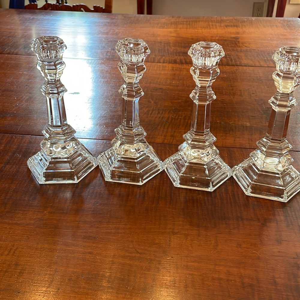 Tiffany Plymouth pattern candlesticks.